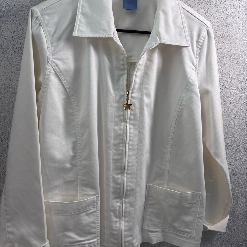 Koret Off-White Utility Jacket with Star Detail